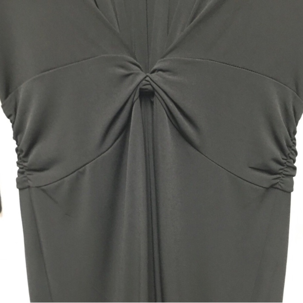 Eliza J Twist Front Wide Leg Stretch Jumpsuit 14 Black Formal Evening Party - Picture 5 of 14